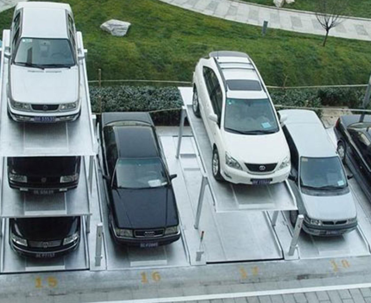 機(jī)械智能車庫負(fù)二正一三層地坑式簡易升降立體車庫